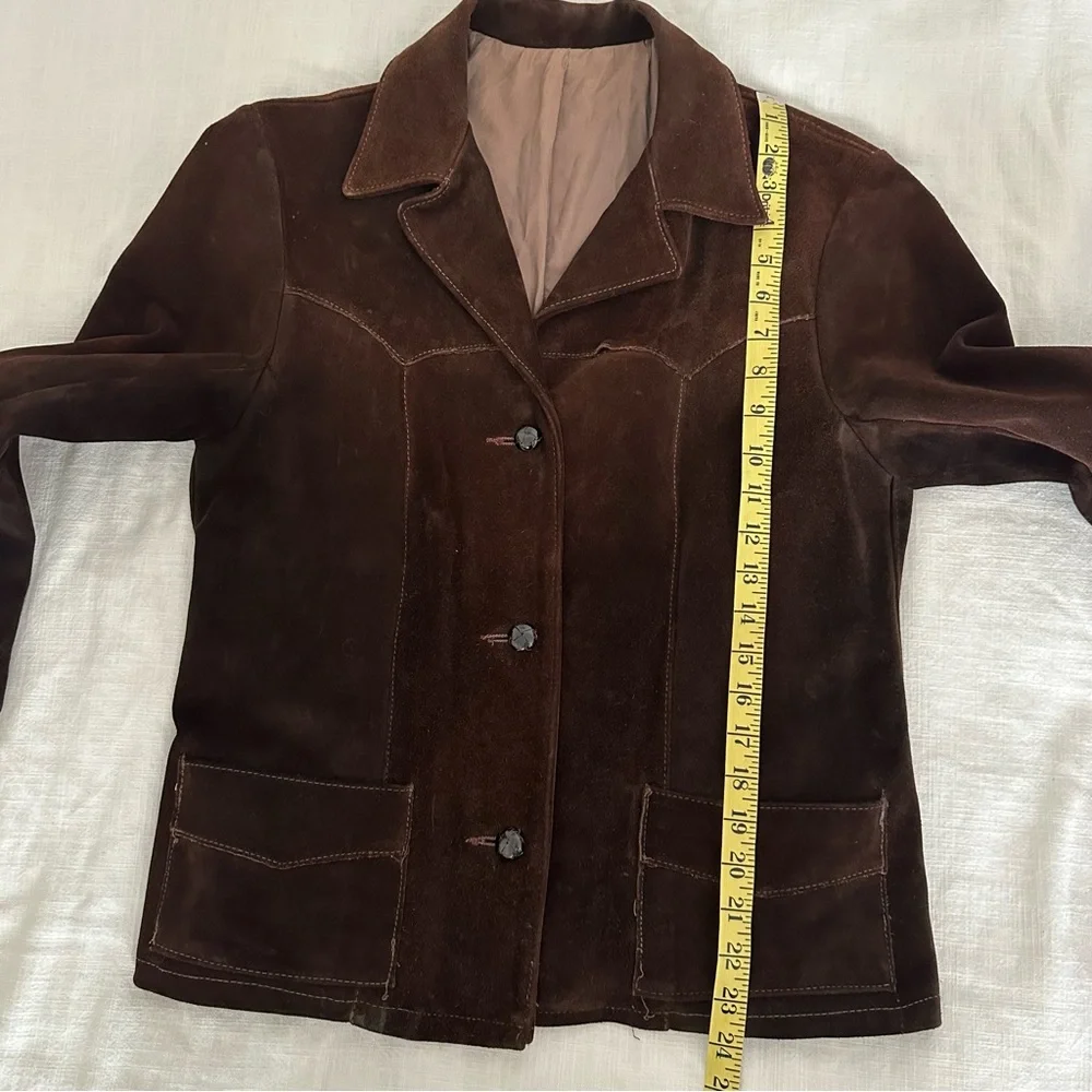 Vintage 60s Lady Californian Brown Suede Western Jacket - Picture 8 of 14